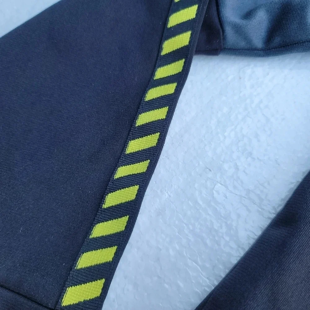 Athletic Works Boys Full Zip Track Jacket Size L (10-12) Gray Black Yellow